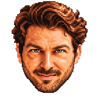 Pixel-art portrait of Eli Halpern